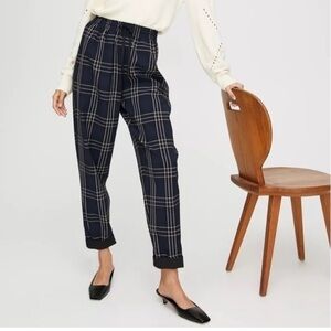 Wilfred Soleste Pants Womens XS Tartan Plaid Academia Preppy High Rise Aritzia